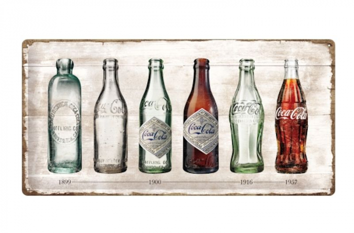 Blechschild "Coca Cola Bottle" - 50 x 25cm